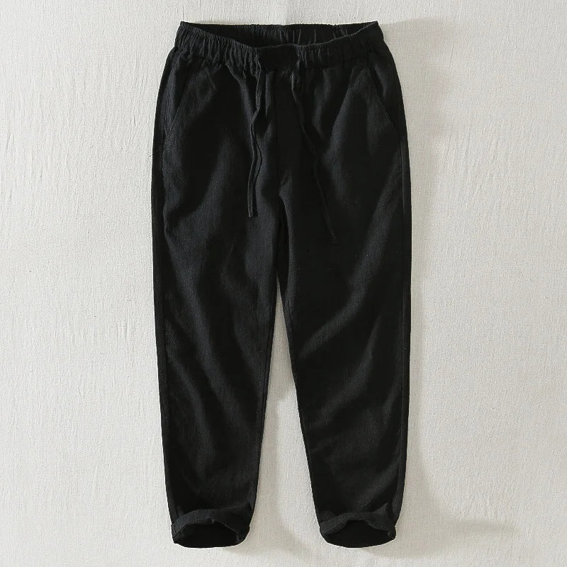 Pantalones informales de lino para hombre