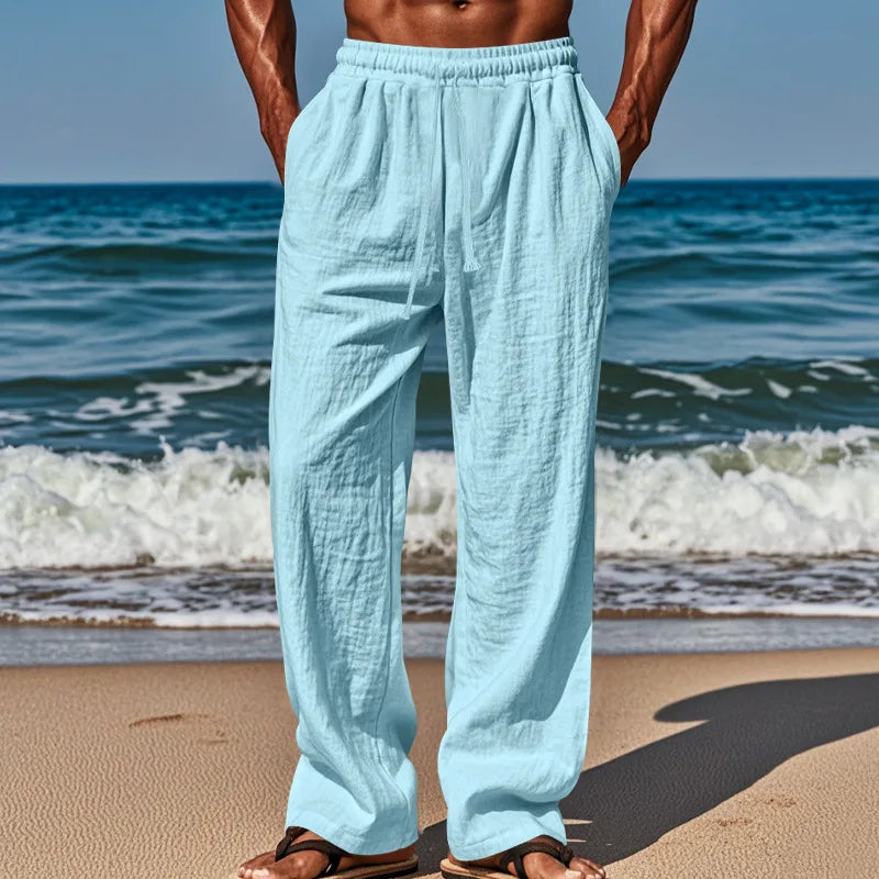 Cómodos pantalones de lino
