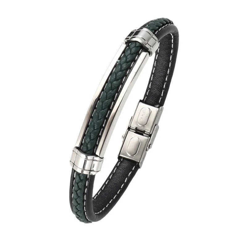 Elegante pulsera de acero inoxidable para hombre