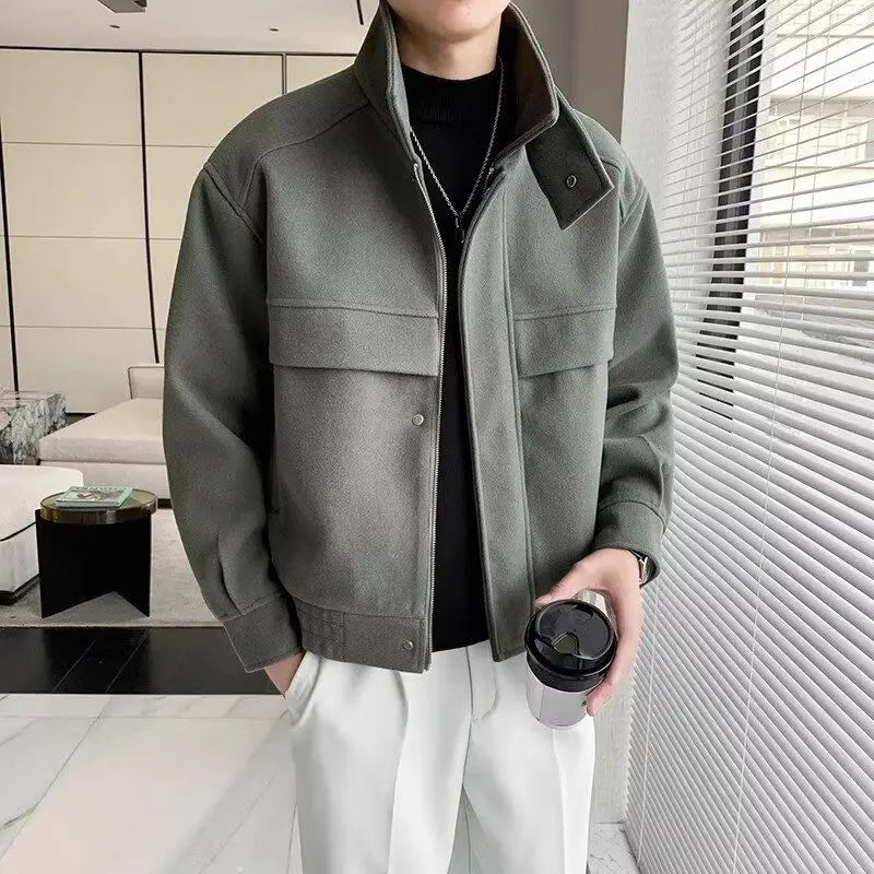 Elegante chaqueta de lana