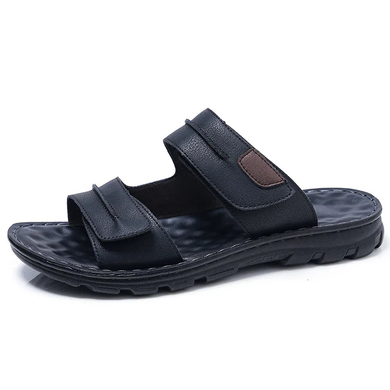 Sandalias elegantes de cuero para hombre