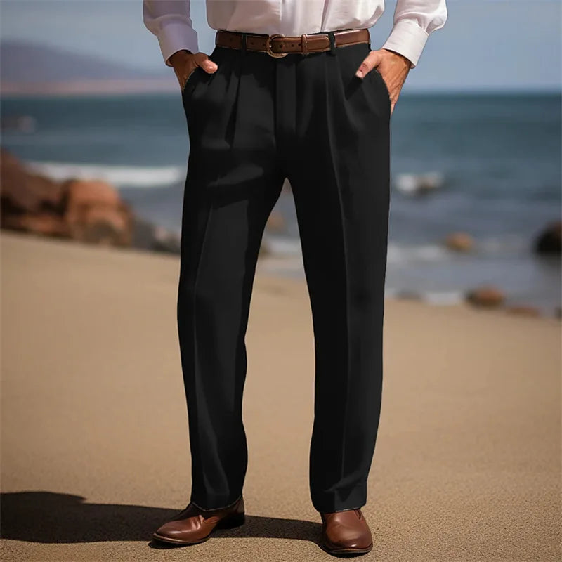 Elegantes pantalones de lino