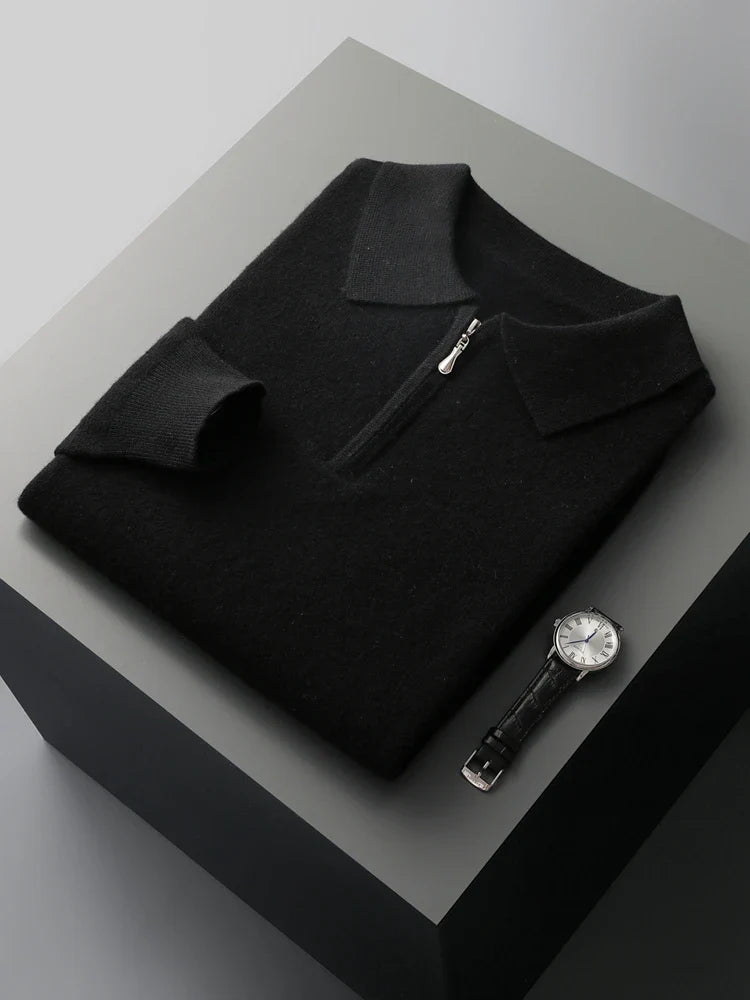 Elegante jersey polo de cachemira