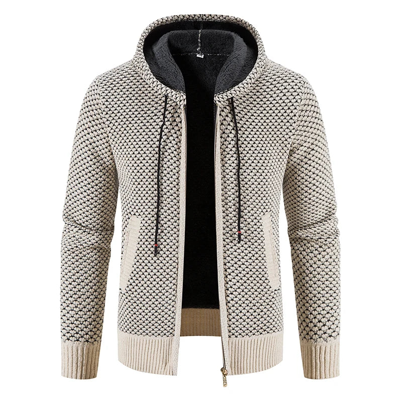 Cárdigan con capucha para hombre