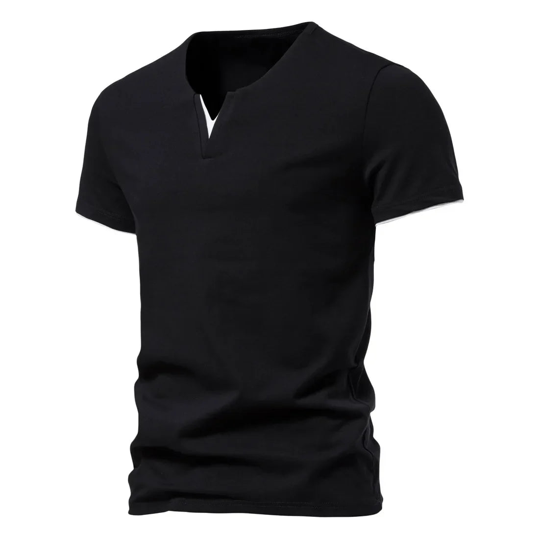 Elegante camisa con cuello en V