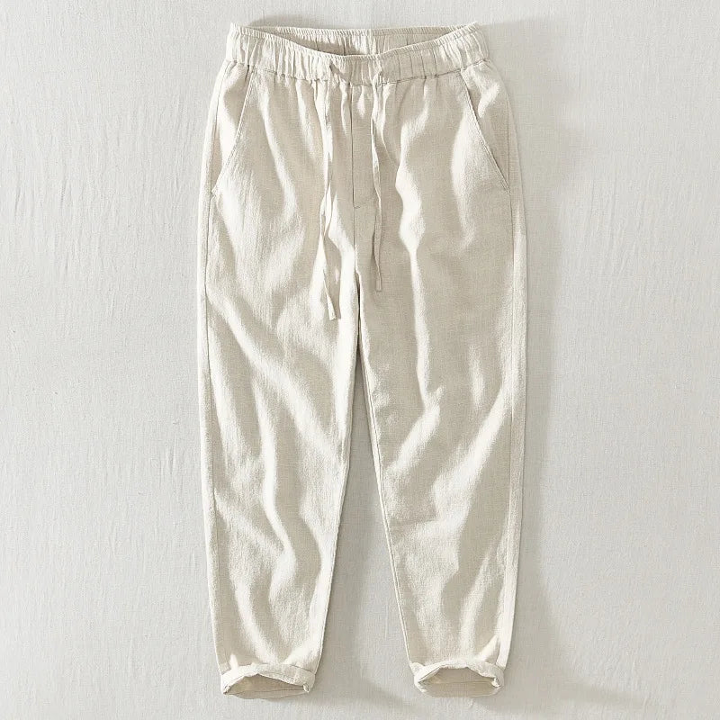 Pantalones informales de lino para hombre