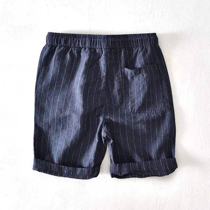 Elegantes pantalones cortos de lino