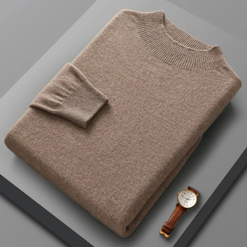 Jersey de cachemira con cuello medio alto