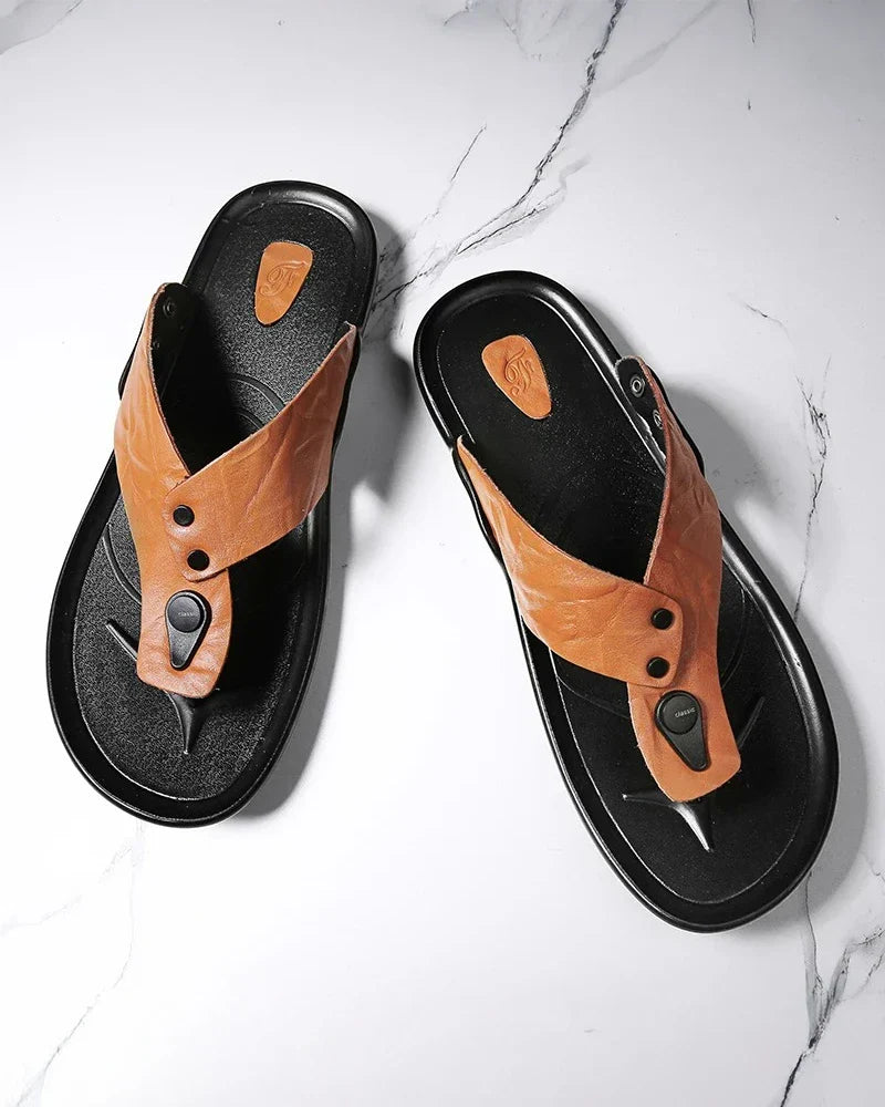 Elegantes sandalias de piel