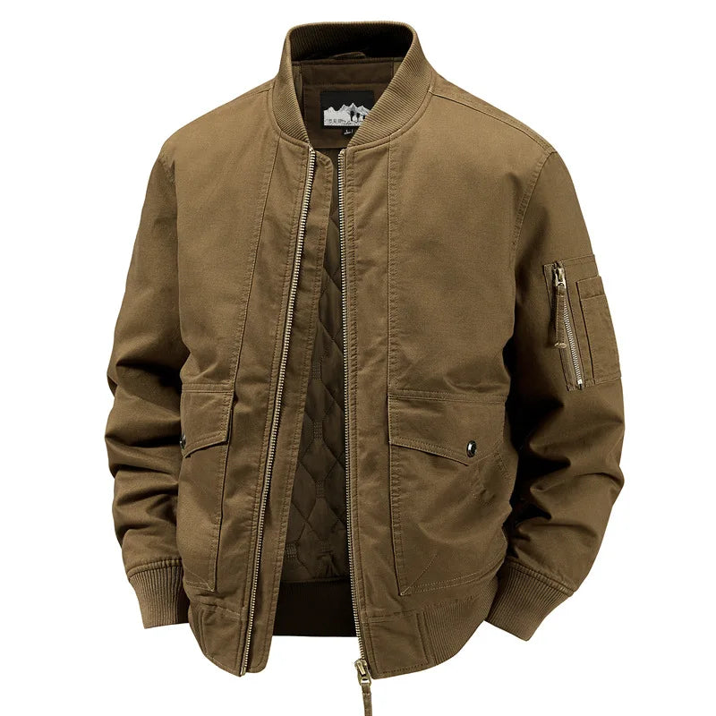 Elegante cazadora bomber de algodón