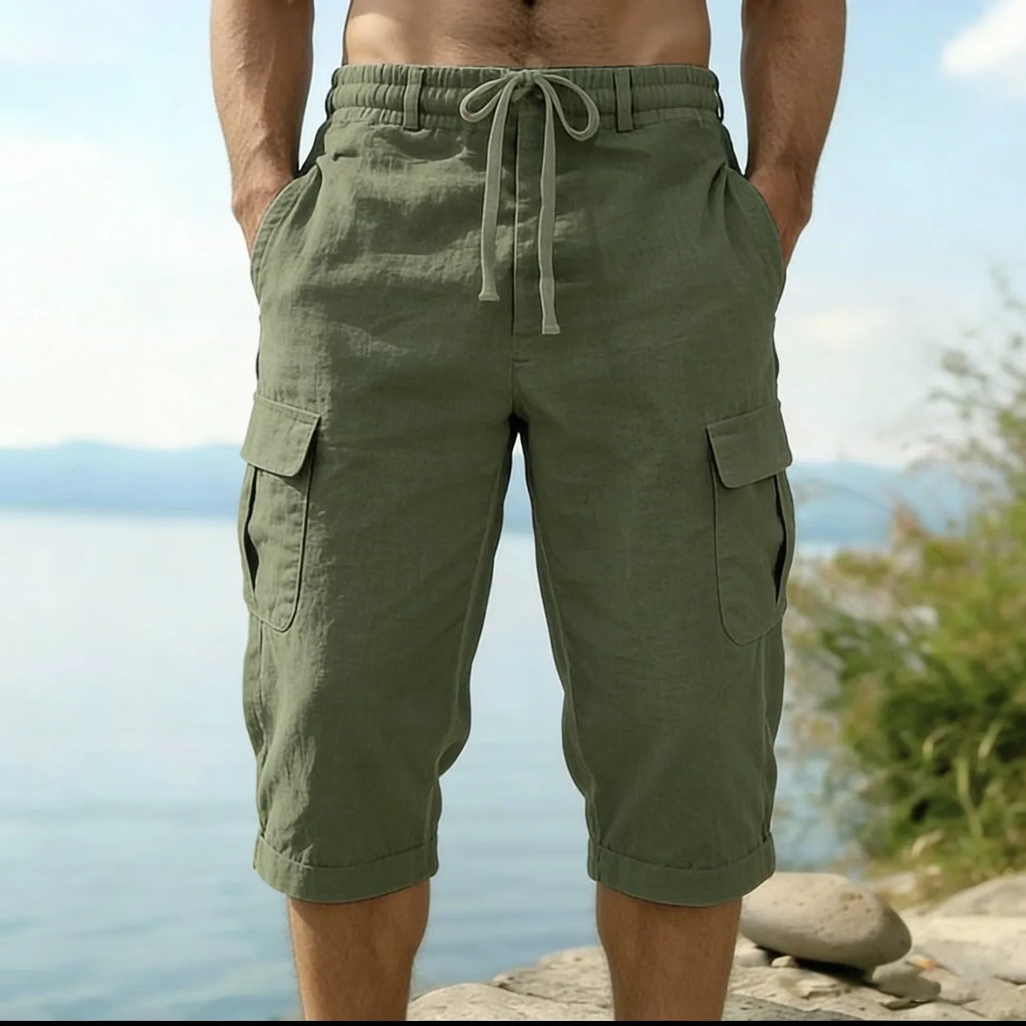 Pantalones cortos largos elegantes