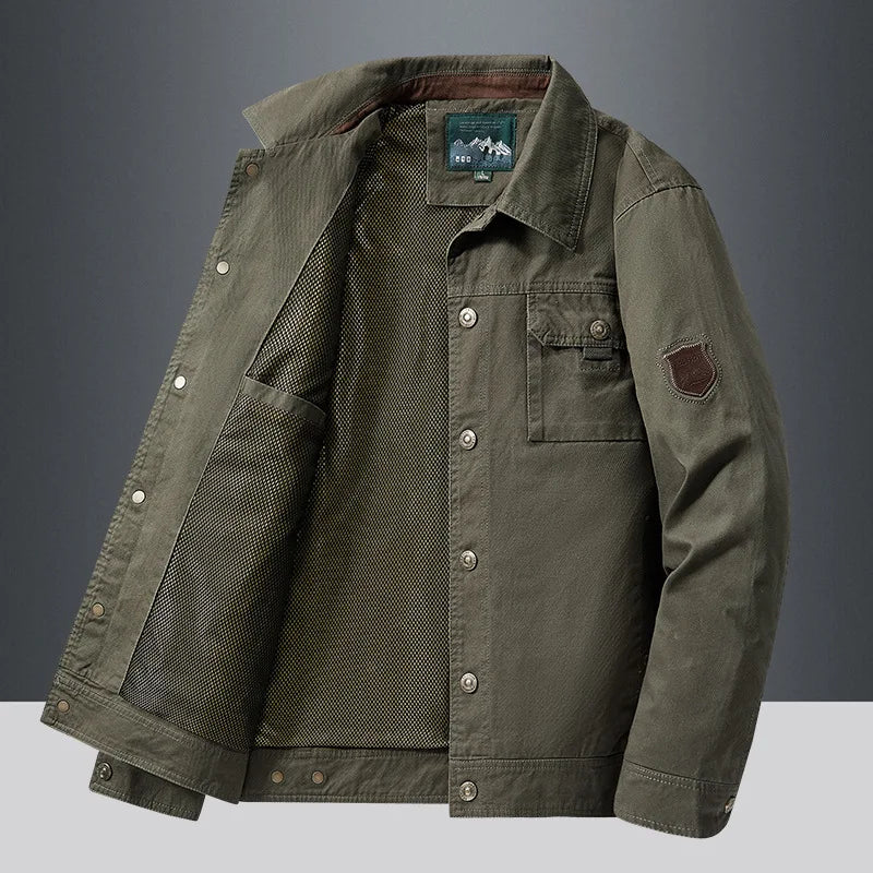 Elegante chaqueta cortavientos de algodón