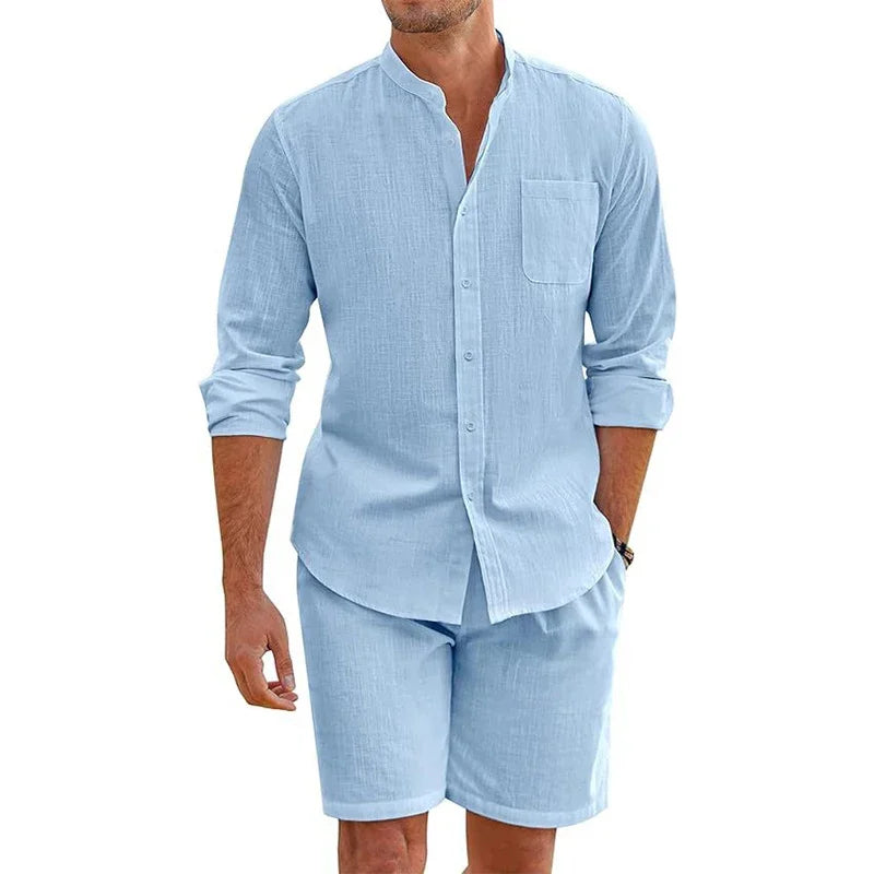 Conjunto de verano de algodón transpirable