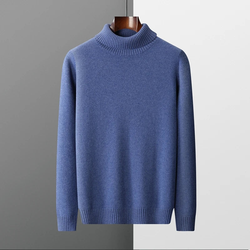 Jersey de cuello alto de lana merino de Viena