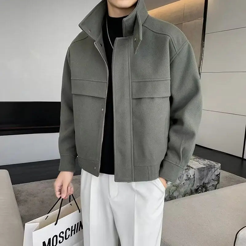 Elegante chaqueta de lana