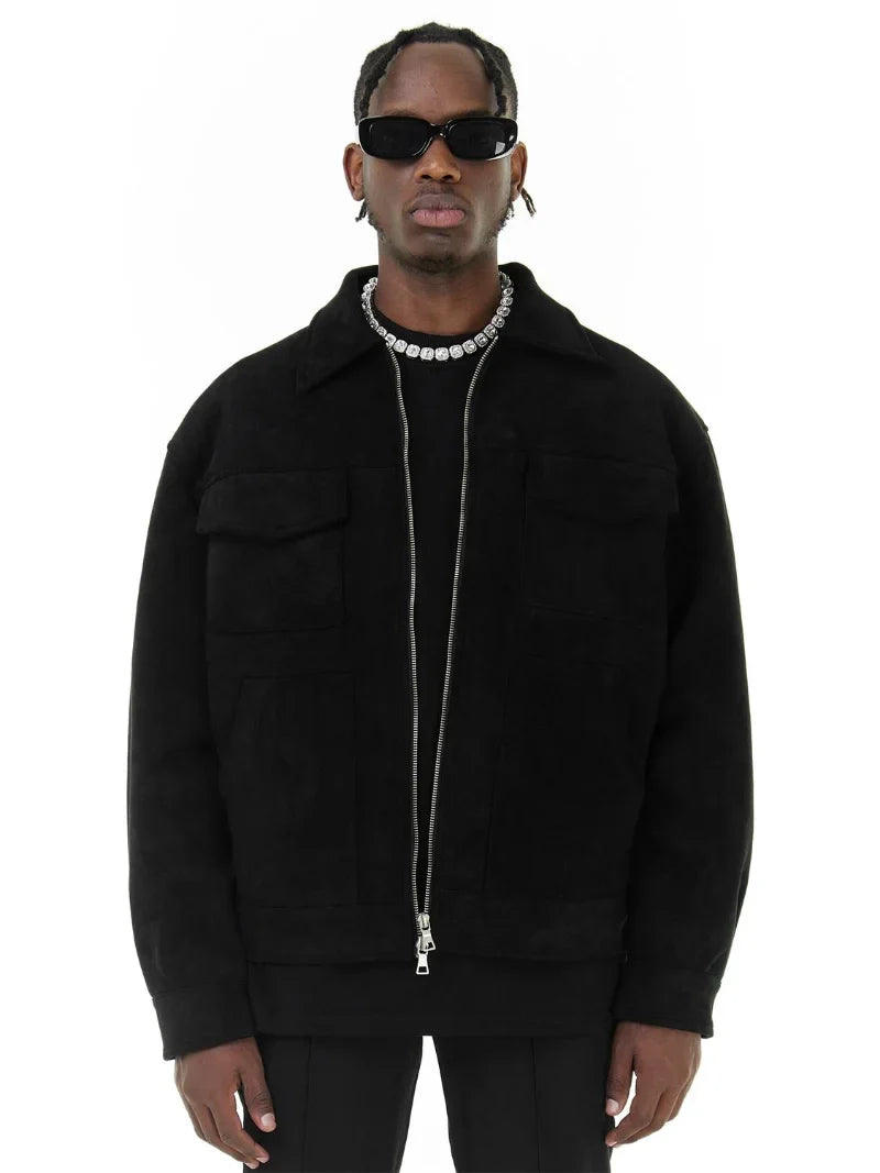 Chaqueta informal de ante