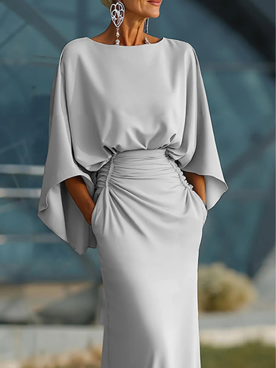 Vestido elegante de espalda abierta en V