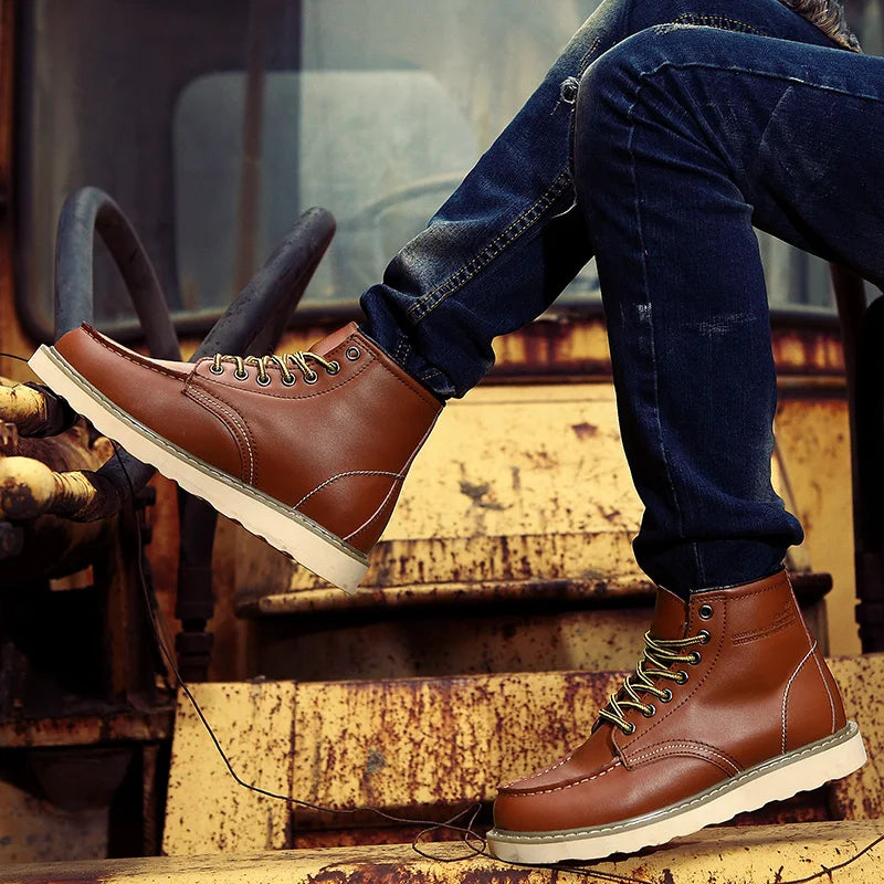 Botas retro de cuero