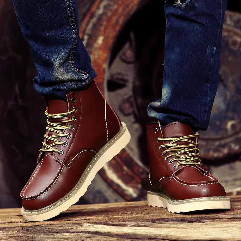 Botas retro de cuero