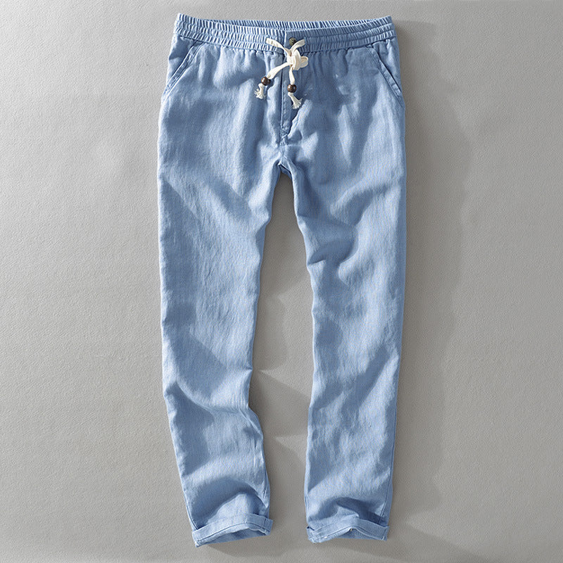Elegantes pantalones de lino