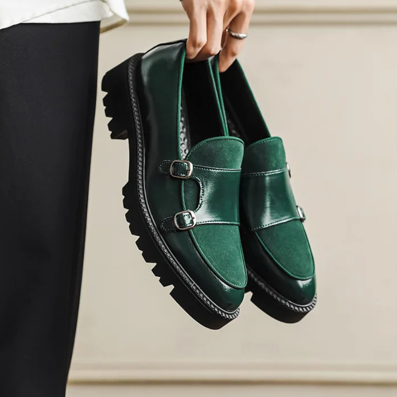 Mocasines elegantes de cuero genuino