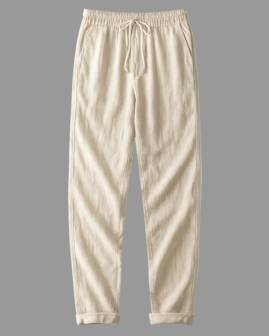 Elegantes pantalones de lino