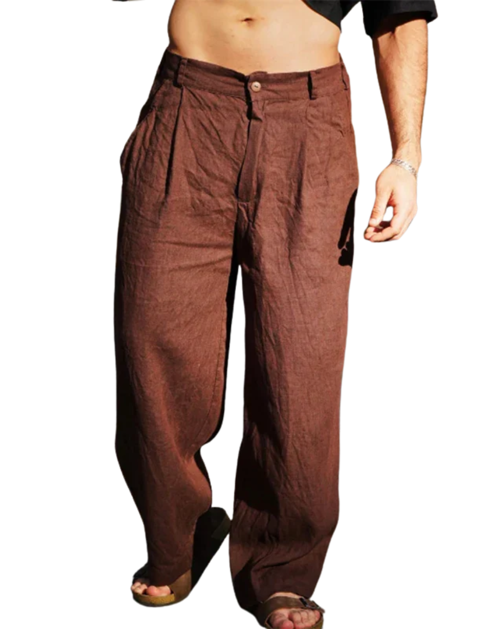 Pantalones casuales de lino