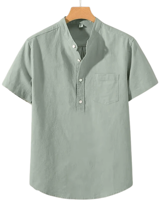 Camisa de algodón de manga corta