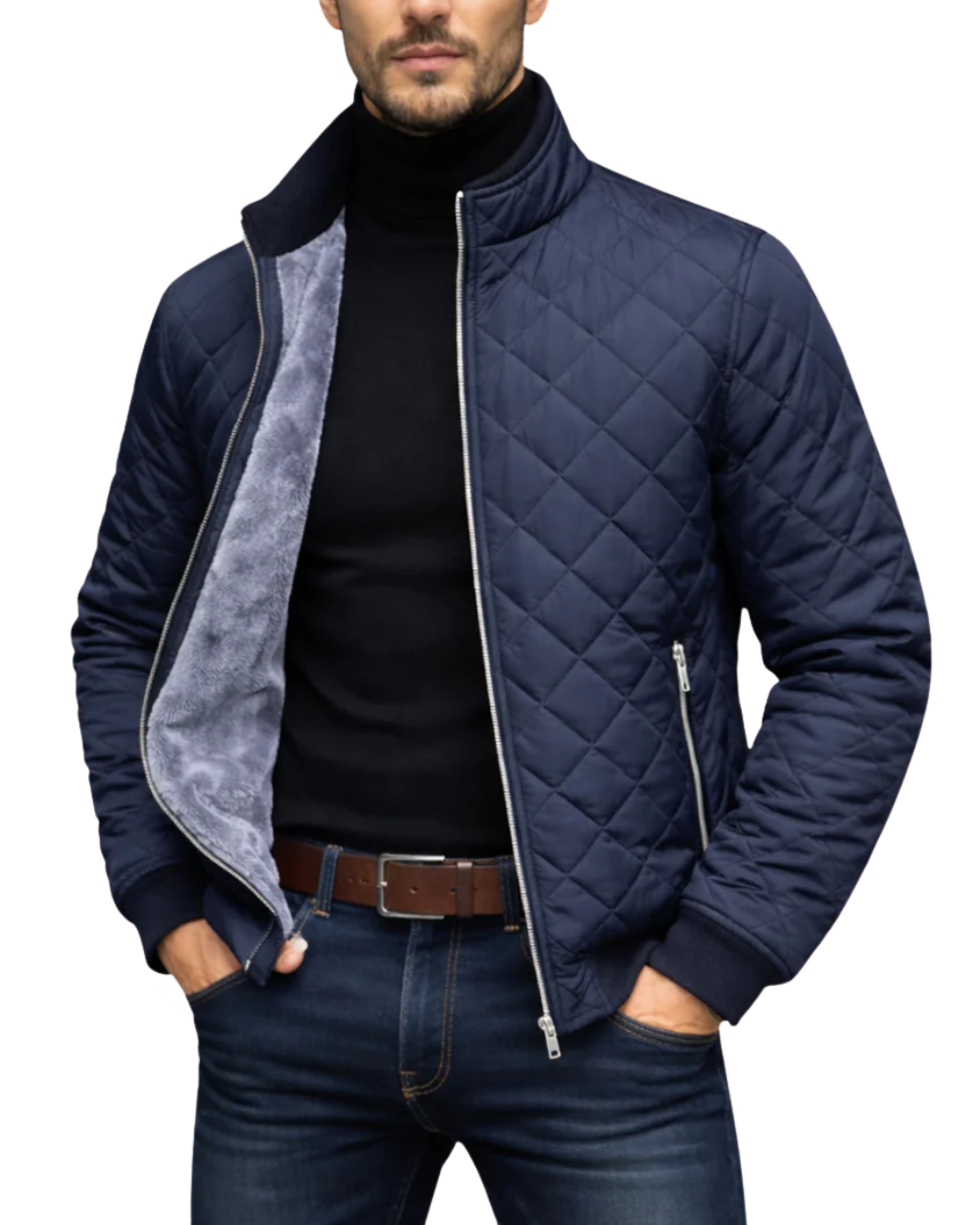 Elegante chaqueta acolchada