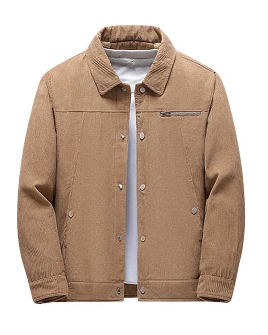 Elegante chaqueta de pana cálida