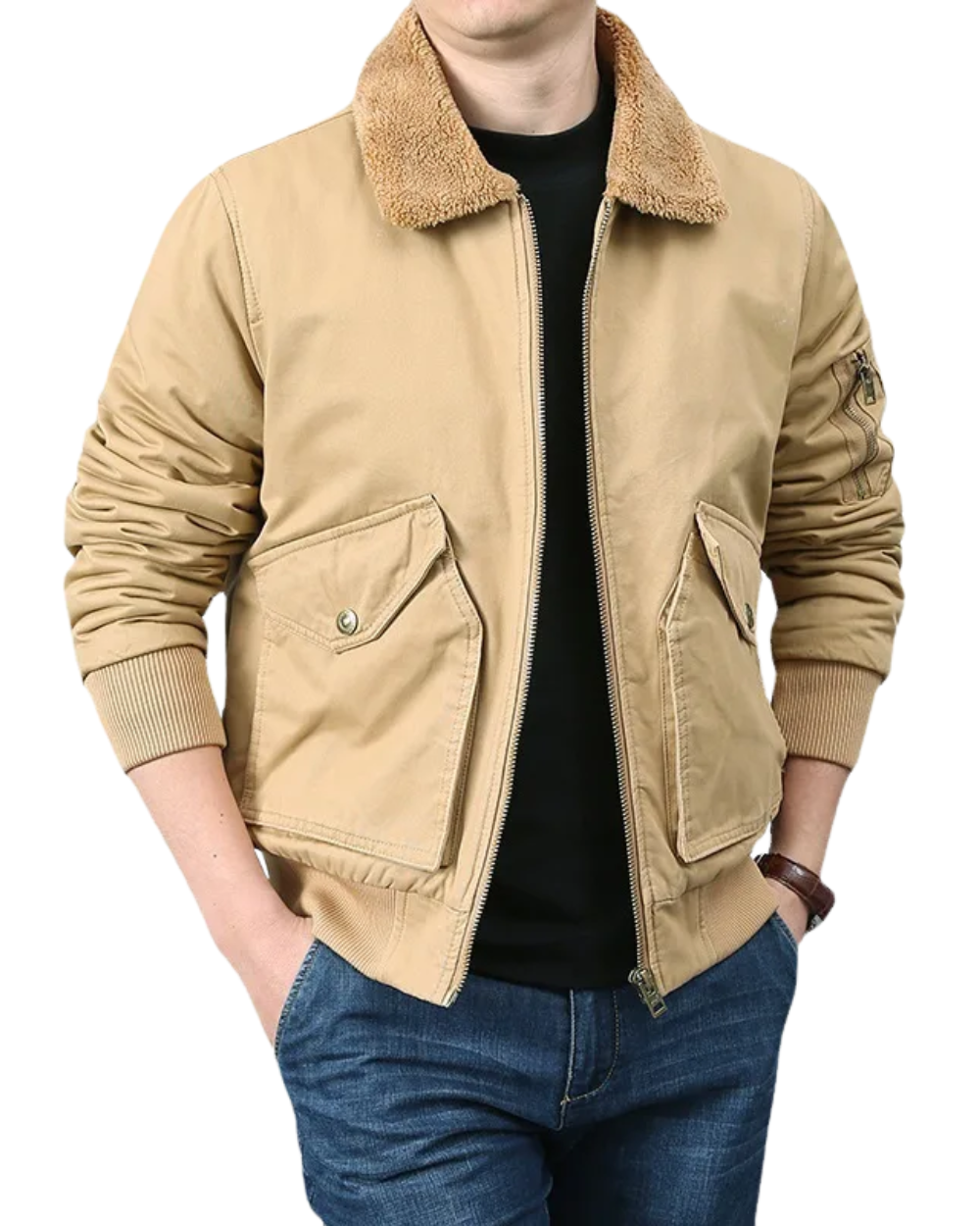 Elegante cazadora bomber