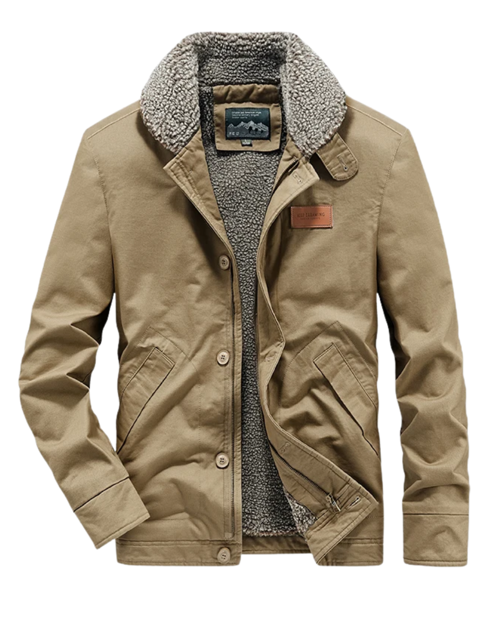 Elegante chaqueta acolchada de lana