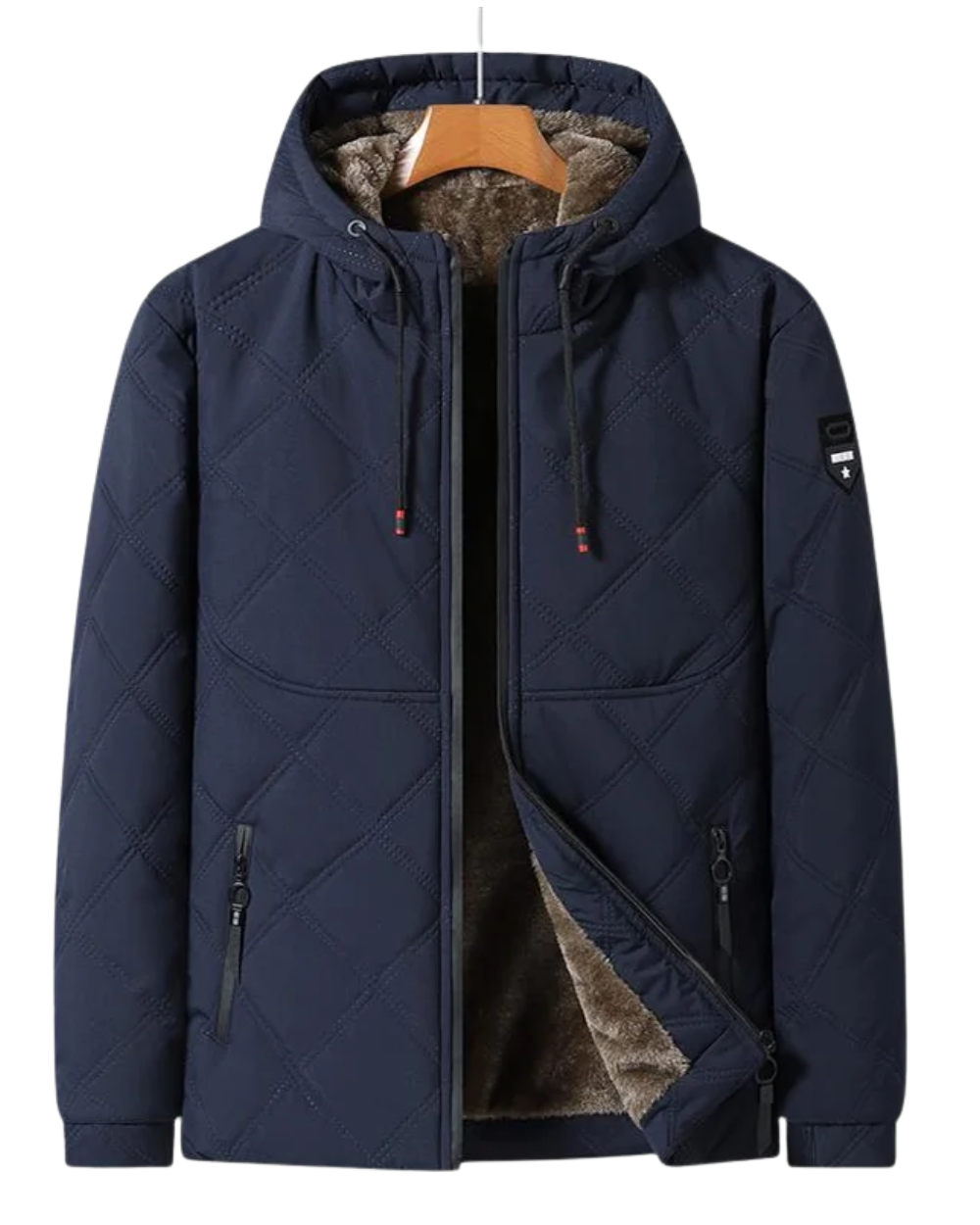 Elegante chaqueta acolchada con forro polar