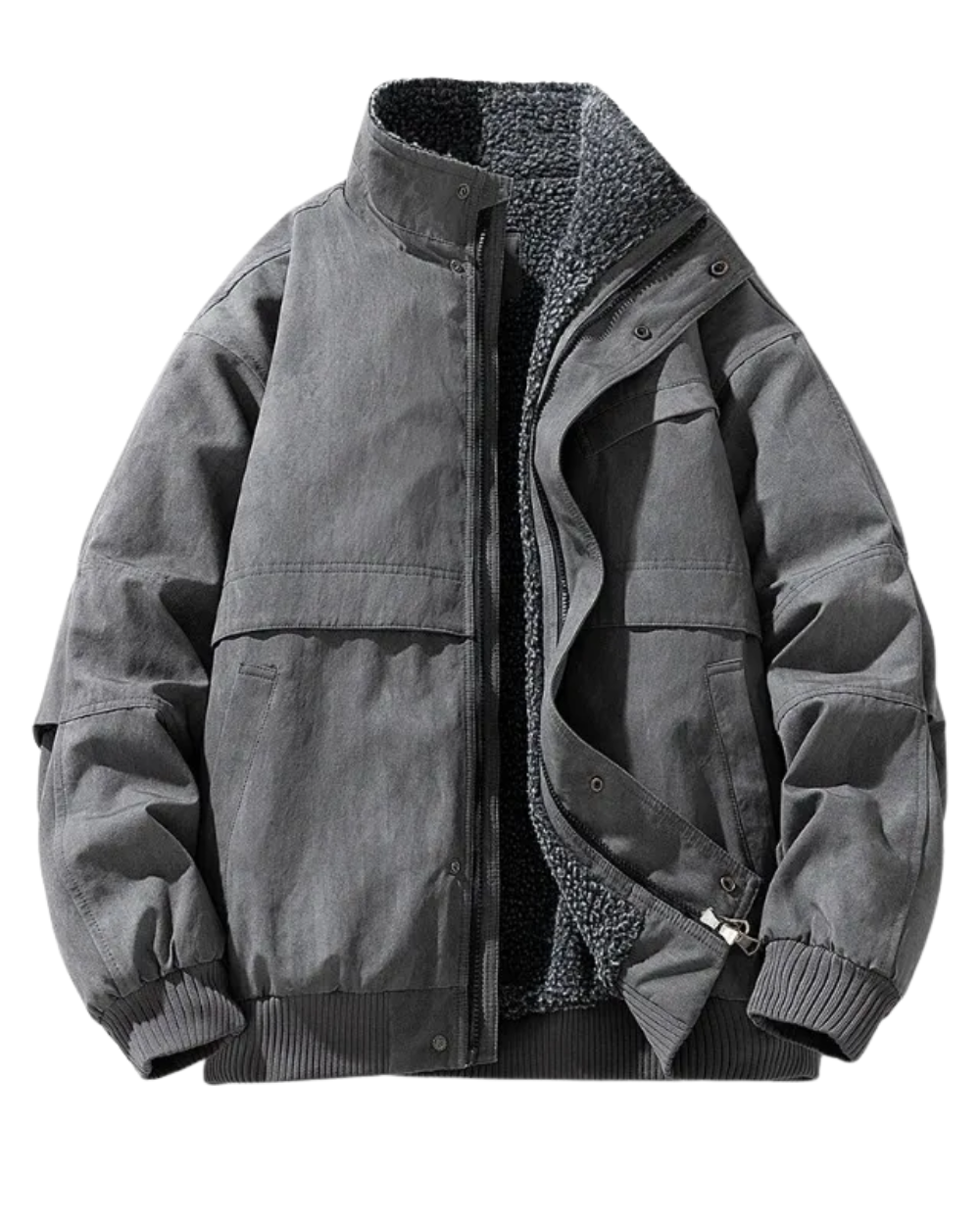 Elegante chaqueta acolchada con forro polar