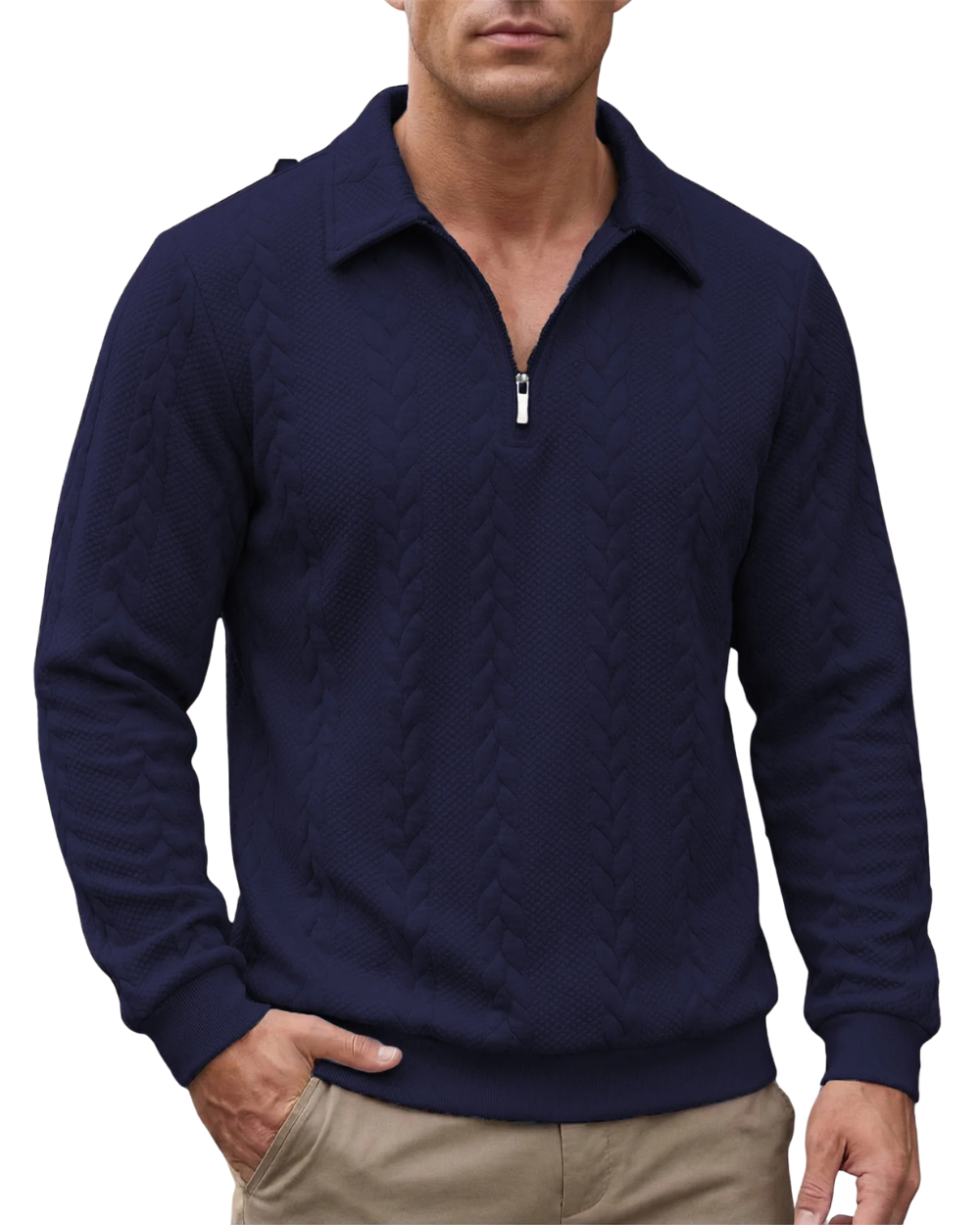 Jersey italiano con cremallera
