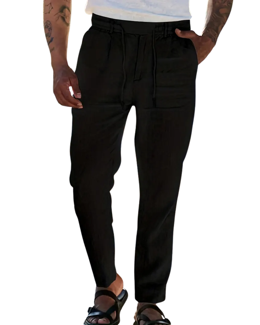 Elegantes pantalones de lino