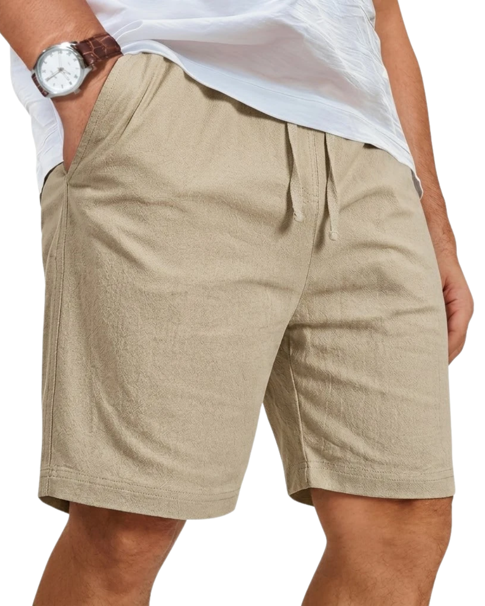Pantalones cortos de verano de lino informales