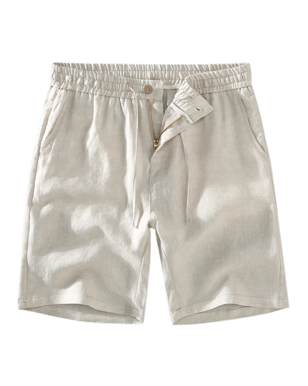 Elegantes pantalones cortos de lino
