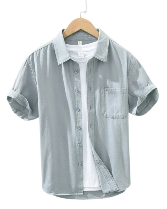 Camisa de algodón de manga corta