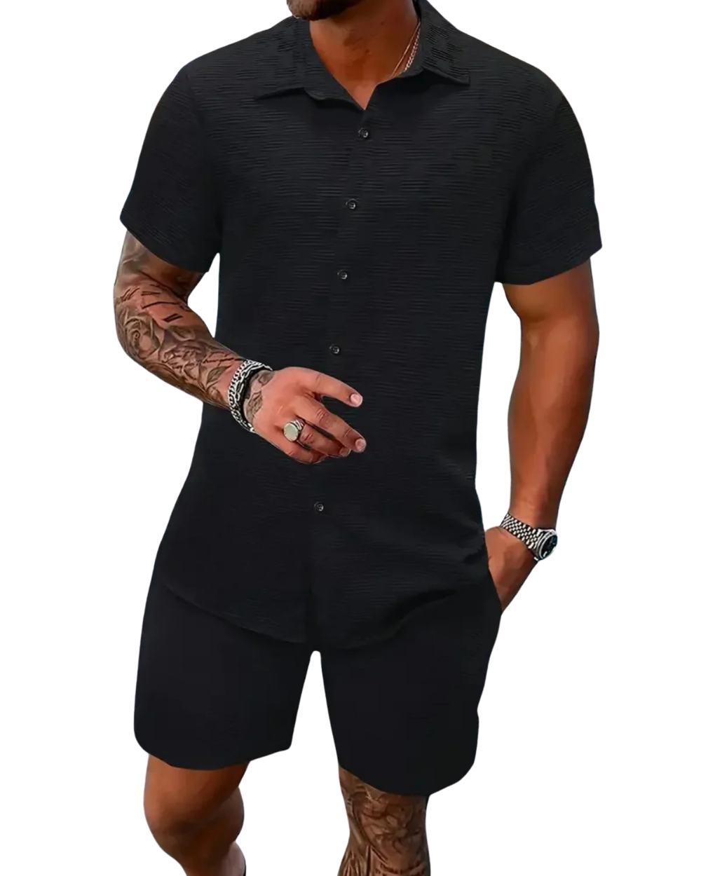 Conjunto elegante de verano para hombre