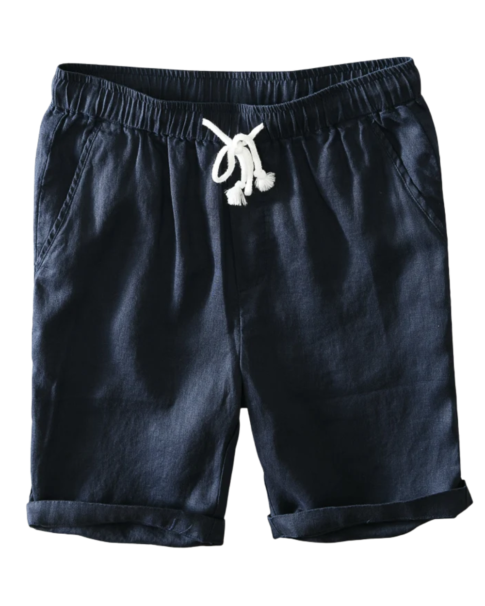Elegantes pantalones cortos de lino