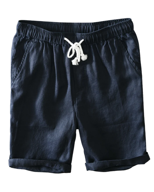Elegantes pantalones cortos de lino