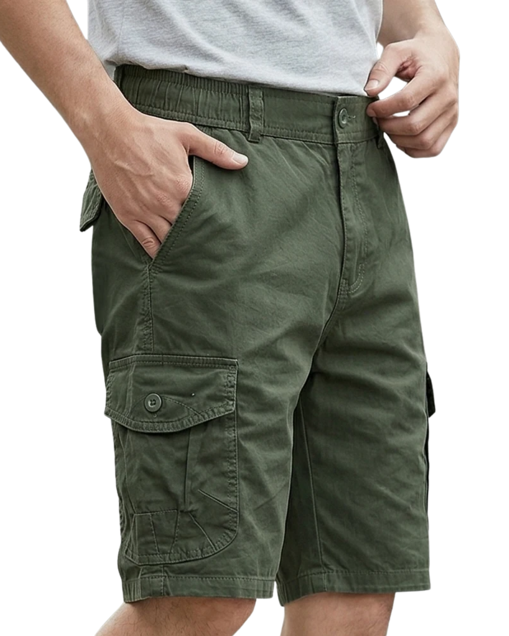 Pantalones cortos elegantes de algodón para pasear