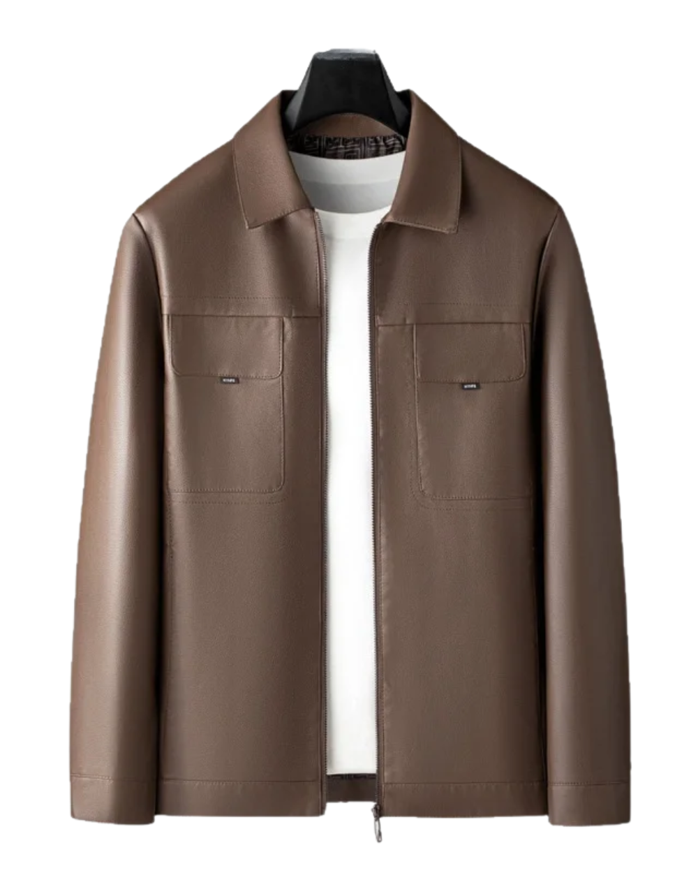 Elegante chaqueta de cuero