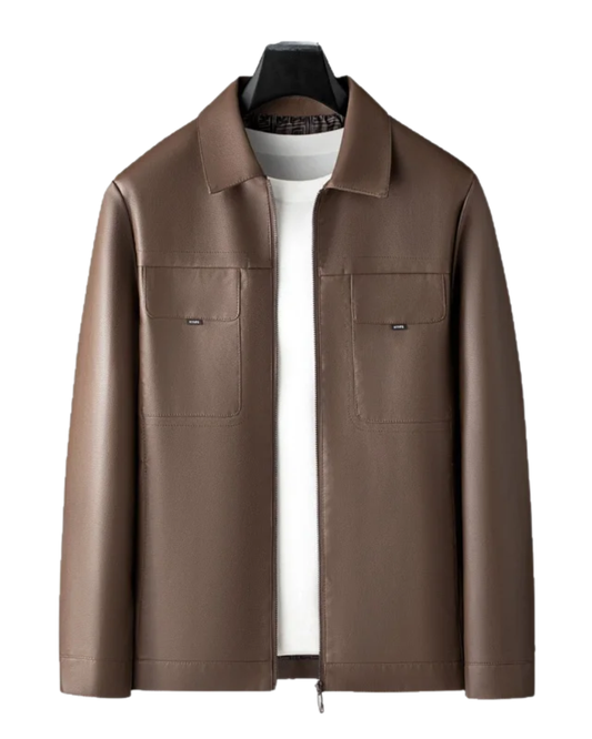 Elegante chaqueta de cuero
