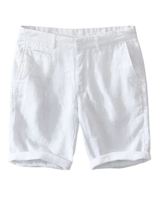 Pantalones cortos elegantes de lino de primera calidad