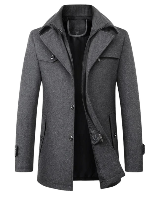 Elegante chaqueta de invierno de lana