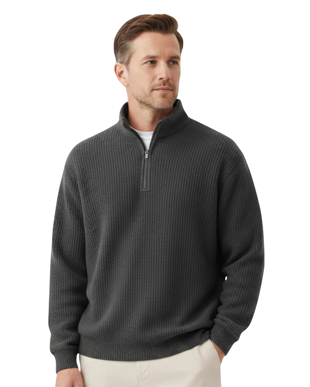 Elegante jersey de punto con cremallera