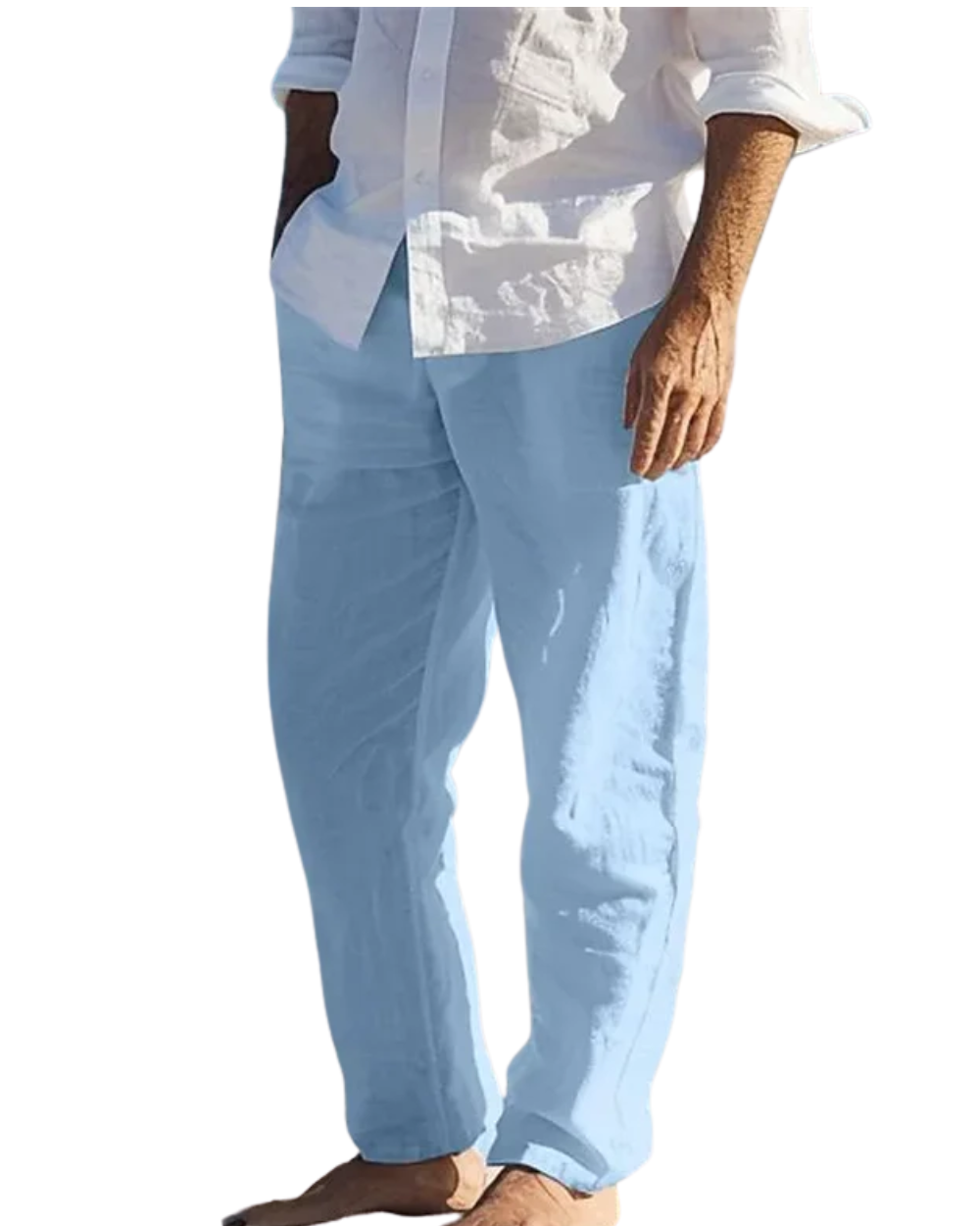 Pantalones elegantes de lino para el verano