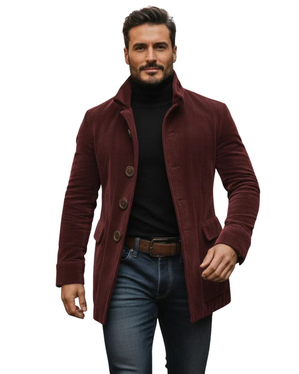 Elegante chaqueta de pana